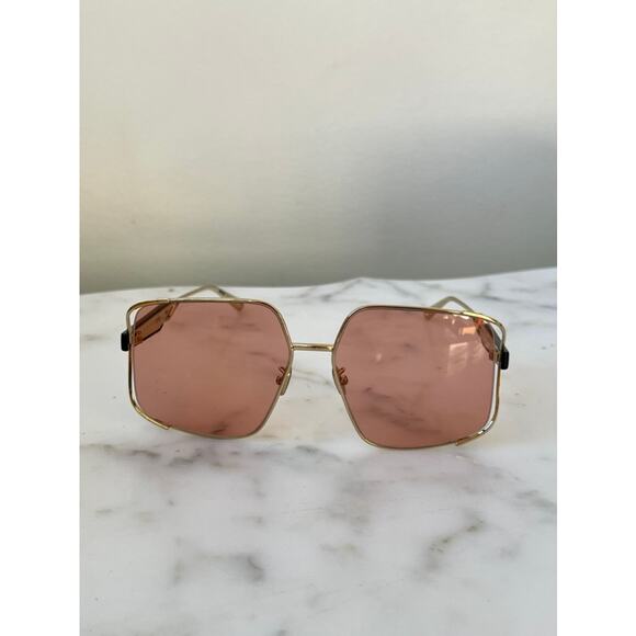 Dior ArchiDior S1U Oversized Sunglasses in Gold Pink main image 5
